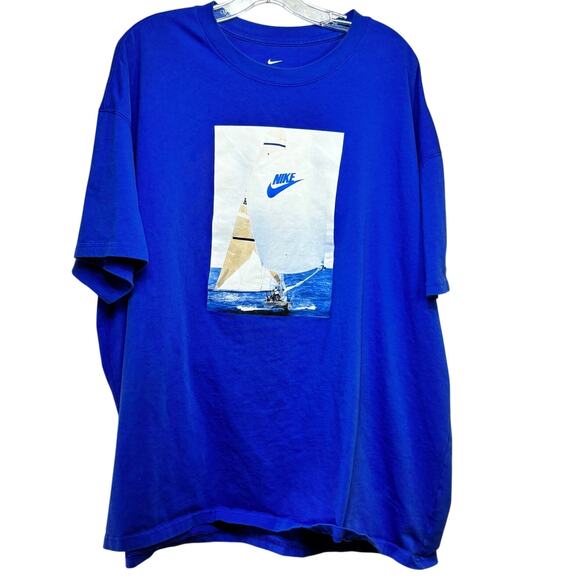 Nike 1987 Midnight Navy Boating Reissue Graphic Tee Shirt Men's 3XL Cotton Blue - Picture 1 of 8